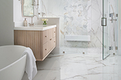 Classic transitional marble bath