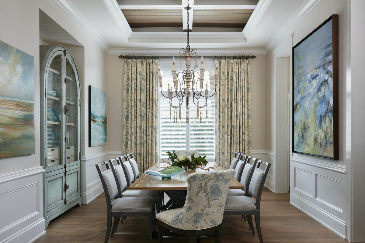 Old Naples Coastal Traditional Dining Room