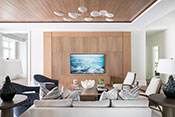 Living Room - Aqualane Shores Coastal Contemporary Interior Design