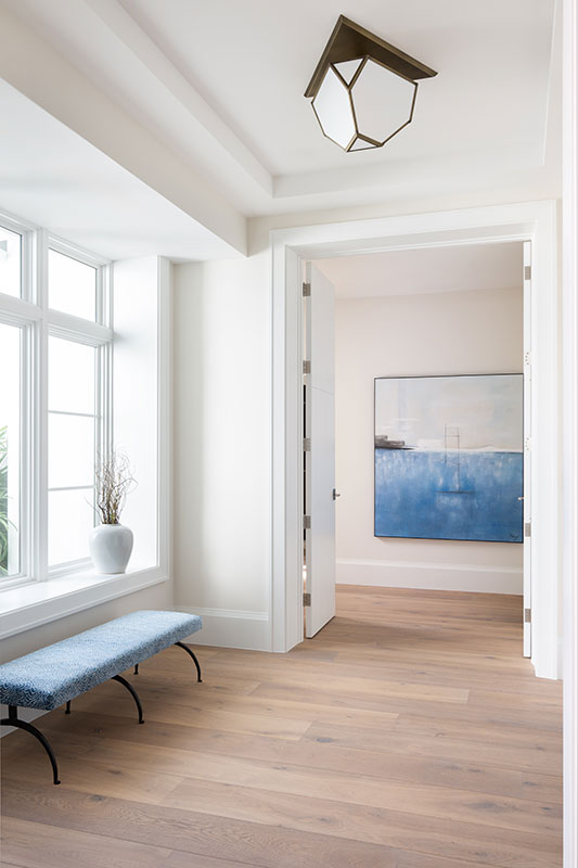 Hallway - Aqualane Shores Coastal Contemporary Interior Design