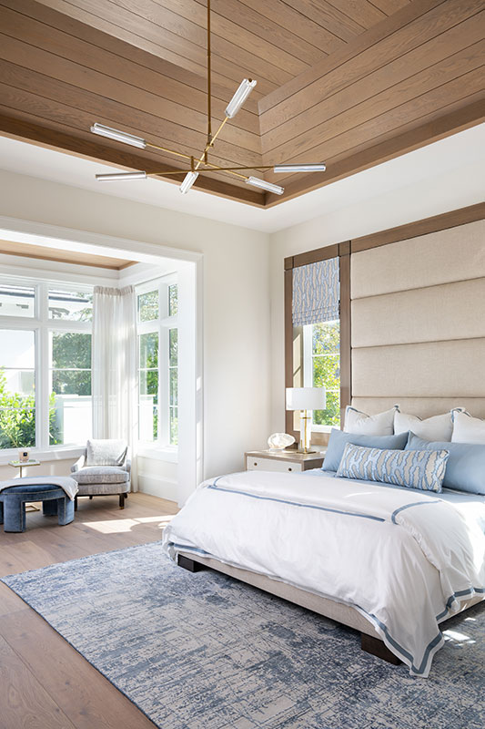 Master Bedroom - Aqualane Shores Coastal Contemporary Interior Design