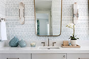 Guest Bath - Aqualane Shores Coastal Contemporary Interior Design