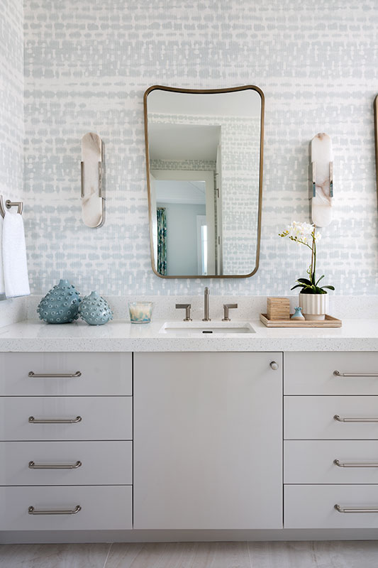 Guest Bath - Aqualane Shores Coastal Contemporary Interior Design