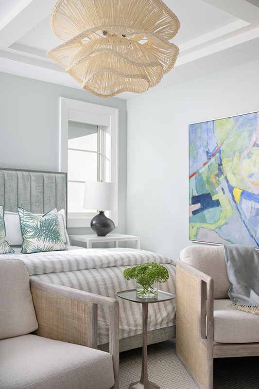 Guest Bedroom - Aqualane Shores Coastal Contemporary Interior Design