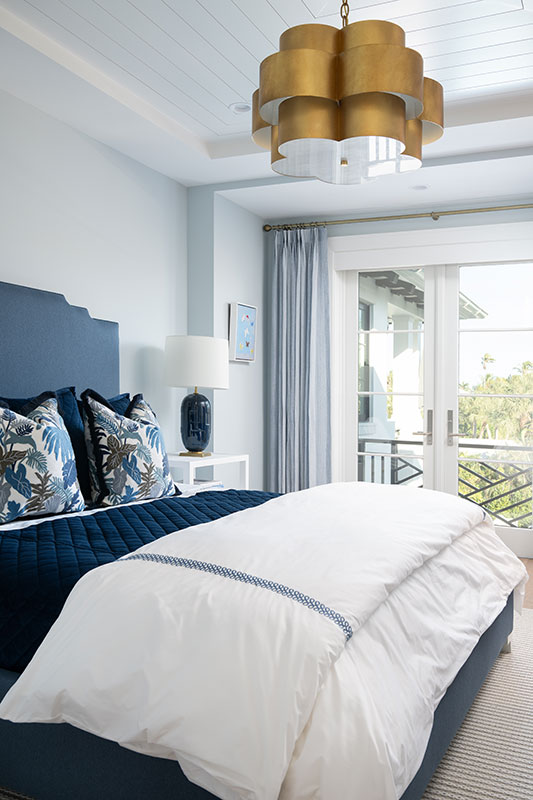 Guest Bedroom - Aqualane Shores Coastal Contemporary Interior Design
