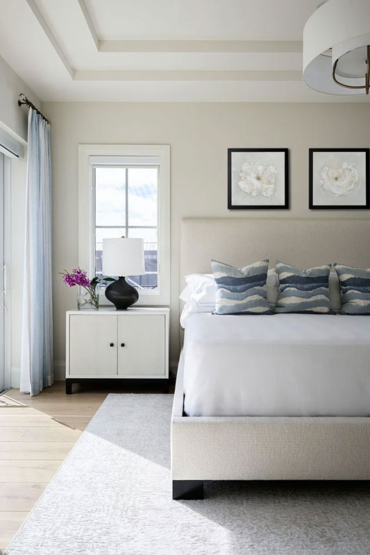 High End Contemporary Guest Bedroom Naples Interior Design by Ficarra Design Associates