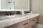 High End Contemporary Guest Bath Naples Interior Design by Ficarra Design Associates