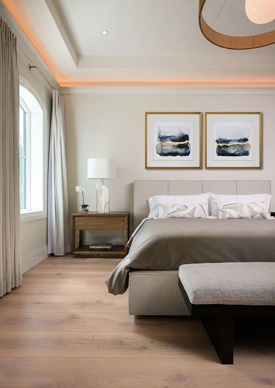 High End Contemporary Guest Bedroom Naples Interior Design by Ficarra Design Associates