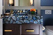 High End Contemporary Powder Room Naples Interior Design by Ficarra Design Associates