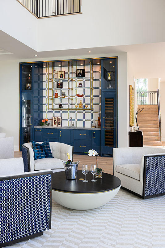 High End Contemporary Bar Naples Interior Design by Ficarra Design Associates