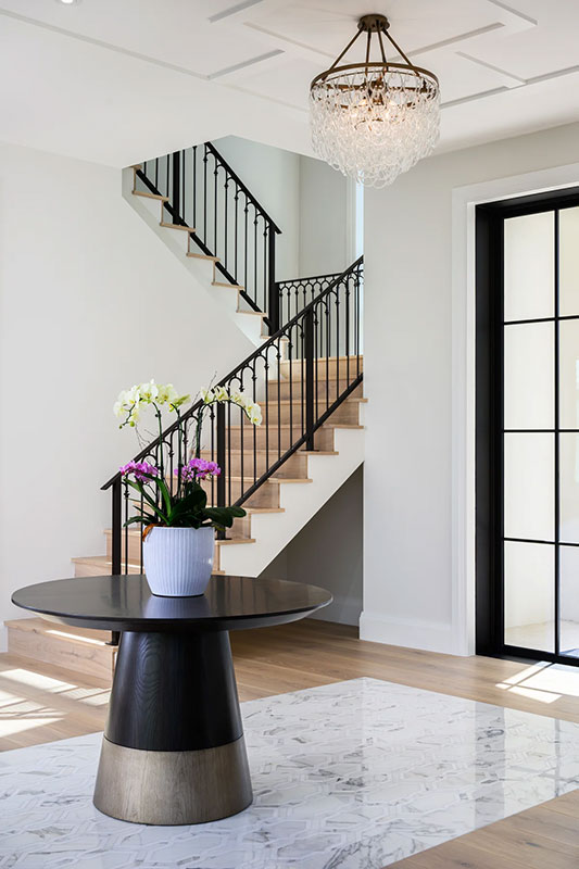 High End Contemporary Foyer Naples Interior Design by Ficarra Design Associates