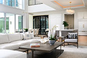 High End Contemporary Living Room Naples Interior Design by Ficarra Design Associates