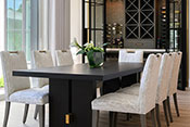 High End Contemporary Dining Room Naples Interior Design by Ficarra Design Associates