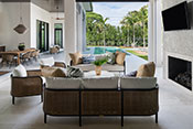 Coquina Sands Tropical Retreat outdoor living space