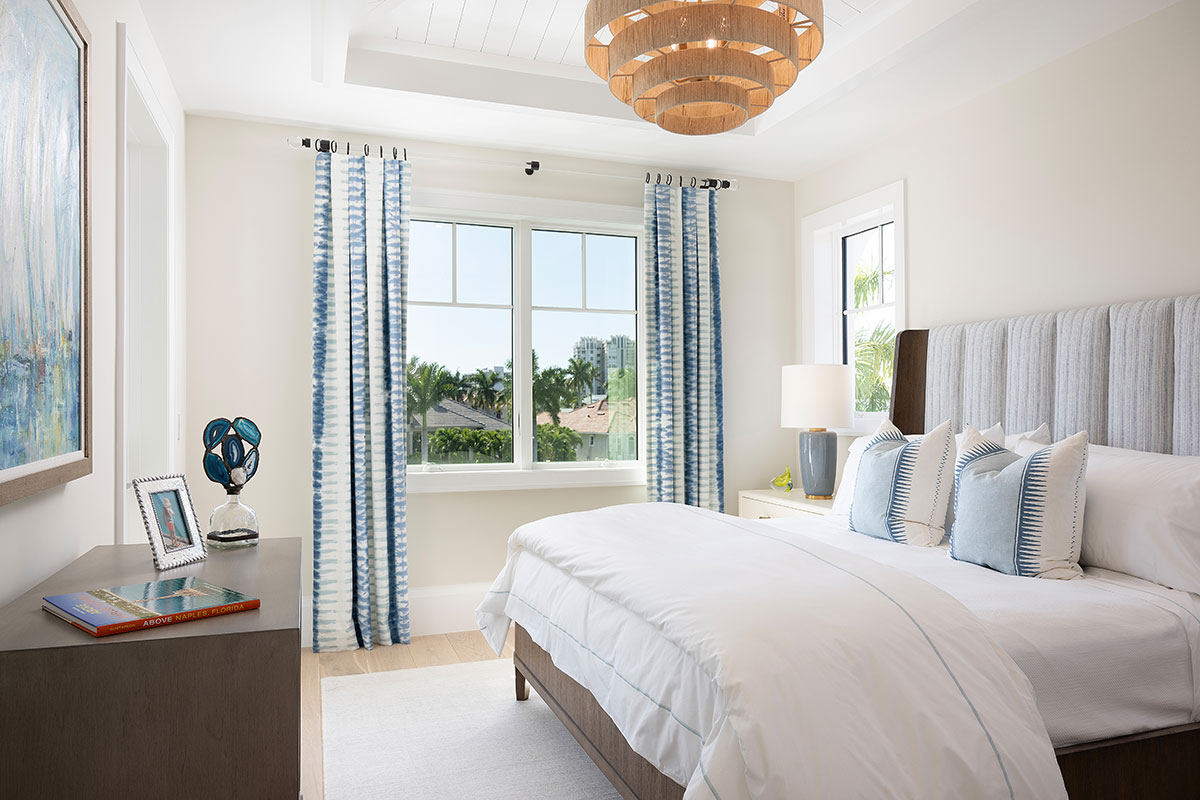 Guest Bedroom - Olde Naples Coastal Transitional Interior Design