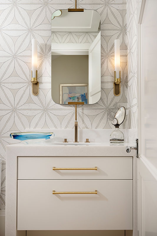 Guest Bath - Olde Naples Coastal Transitional Interior Design