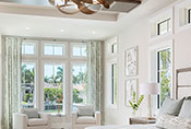 Master Bedroom - Olde Naples Coastal Transitional Interior Design