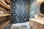 Park Shore Contemporary Interior Design Pool Bathroom