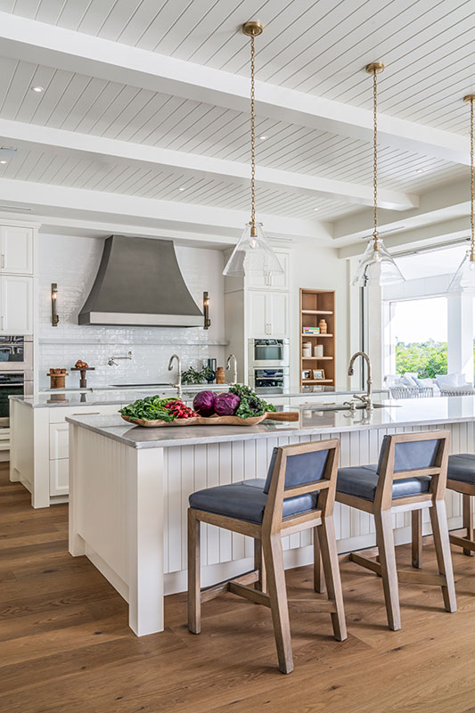 Kitchen - Port Royal Naples Coastal Transitional Interior Design 