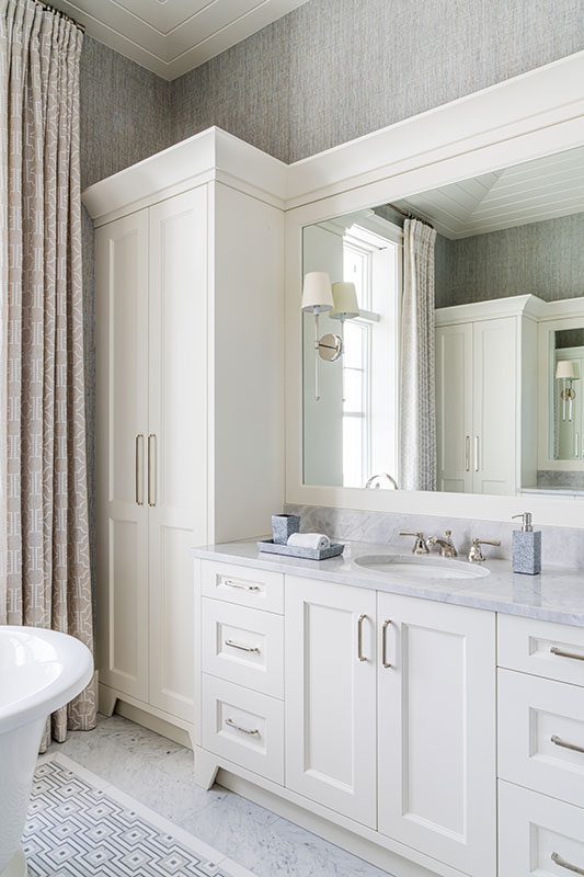 Master Bath - Port Royal Naples Coastal Transitional Interior Design 