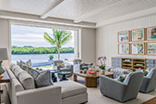 Living Room - Port Royal Naples Coastal Transitional Interior Design 