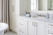 Master Bath - Port Royal Naples Coastal Transitional Interior Design 